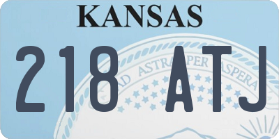 KS license plate 218ATJ