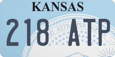 KS license plate 218ATP