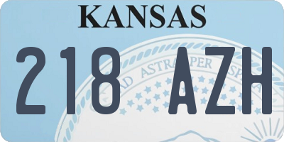 KS license plate 218AZH