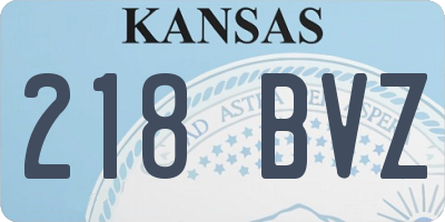 KS license plate 218BVZ