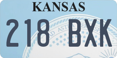 KS license plate 218BXK