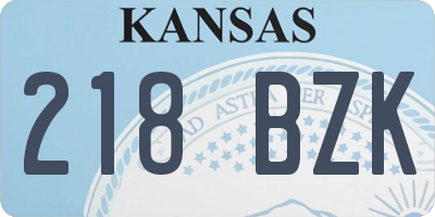 KS license plate 218BZK