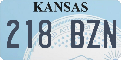 KS license plate 218BZN
