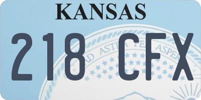 KS license plate 218CFX