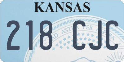 KS license plate 218CJC