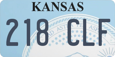 KS license plate 218CLF