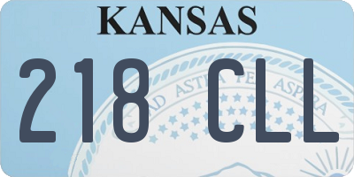 KS license plate 218CLL