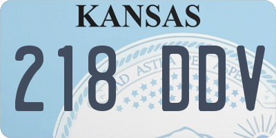 KS license plate 218DDV