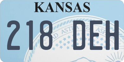 KS license plate 218DEH