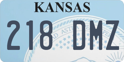 KS license plate 218DMZ