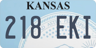KS license plate 218EKI
