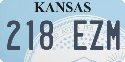 KS license plate 218EZM