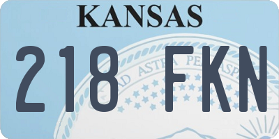 KS license plate 218FKN