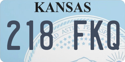 KS license plate 218FKQ
