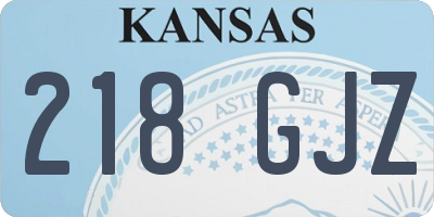 KS license plate 218GJZ