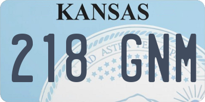 KS license plate 218GNM