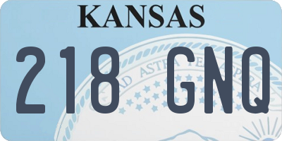 KS license plate 218GNQ