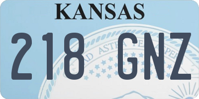 KS license plate 218GNZ