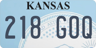 KS license plate 218GOQ