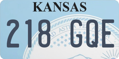 KS license plate 218GQE