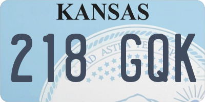 KS license plate 218GQK