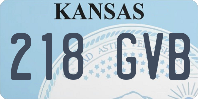 KS license plate 218GVB