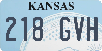 KS license plate 218GVH