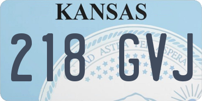 KS license plate 218GVJ