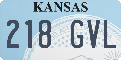KS license plate 218GVL