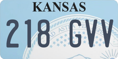 KS license plate 218GVV
