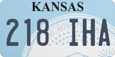 KS license plate 218IHA