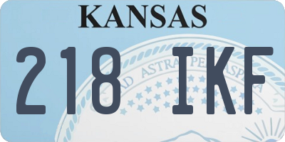 KS license plate 218IKF