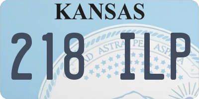 KS license plate 218ILP