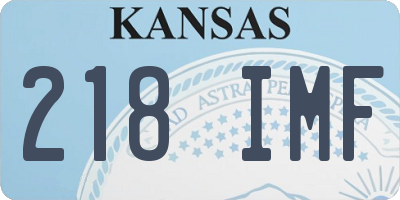KS license plate 218IMF