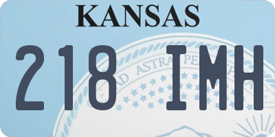 KS license plate 218IMH