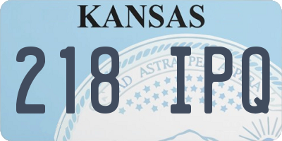 KS license plate 218IPQ
