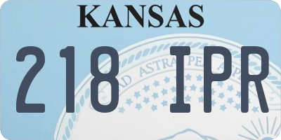 KS license plate 218IPR