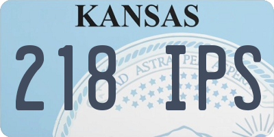 KS license plate 218IPS