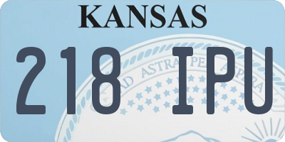 KS license plate 218IPU