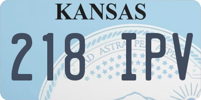 KS license plate 218IPV