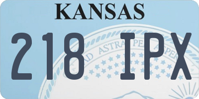 KS license plate 218IPX