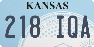 KS license plate 218IQA