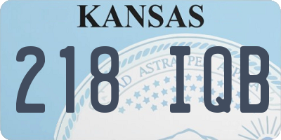 KS license plate 218IQB