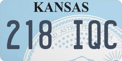 KS license plate 218IQC