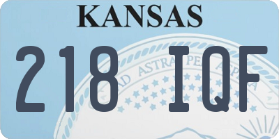 KS license plate 218IQF