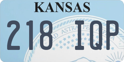 KS license plate 218IQP