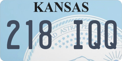 KS license plate 218IQQ