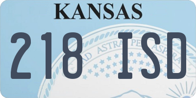 KS license plate 218ISD
