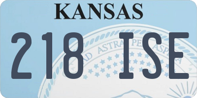 KS license plate 218ISE