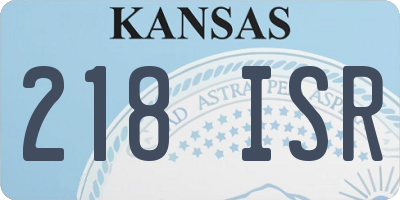 KS license plate 218ISR